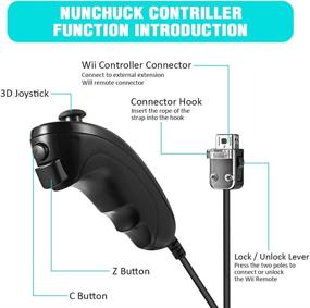 img 2 attached to LUXMO PREMIUM 2 in 1 Wii Nunchuck Controller Motion Plus: Remote & Nunchuk for Wii Wii U Console (Black)