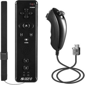 img 4 attached to LUXMO PREMIUM 2 in 1 Wii Nunchuck Controller Motion Plus: Remote & Nunchuk for Wii Wii U Console (Black)