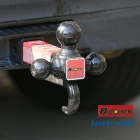 img 3 attached to 🚚 Buddyer Trailer Hitch Receiver: Towing Ball Mounts, 1-7/8&quot;, 2&quot; &amp; 2-5/16&quot; Tri Ball Hitch with Hook, Hollow Shank and Hitch Pin