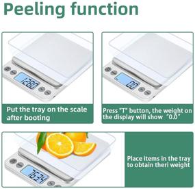 img 1 attached to 🍽️ KUBEI Digital Food Scale - Upgraded 5kg/0.1g Kitchen Scale for Cooking Baking, High Precision Electronic Scale with LCD Display - Weight Grams and OZ