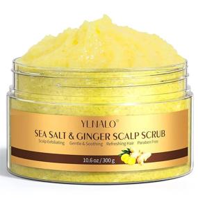 img 4 attached to 🌊 Gentle Scalp Exfoliating Scrub with Sea Salt and Ginger – Removes Buildup, Dandruff, and Dry Scalp | Nourishing Hair Treatment | Parabens-free (10.6 oz / 300 g)