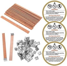 img 4 attached to 🕯️ Wood Candle Wicks with Iron Stand - Premium 50 PCS Candle Cores for DIY Candle Making Craft - Natural Crackling Wood Wick - Environmentally Friendly Materials - 5.1x0.5inch Size