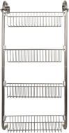 🚿 bodico 4-tier over-the-door metal bathroom shower organizer basket: sleek silver design, 16 x 36 inches logo