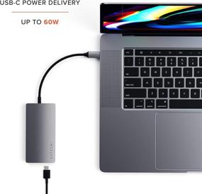 img 1 attached to 🔌 Satechi Aluminum Multi-Port Adapter V2 for 2020 MacBook Air/Pro - 4K HDMI, Gigabit Ethernet, USB-C Charging, SD/Micro Card Readers, USB 3.0 - Space Gray