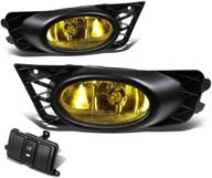 🚘 dna motoring fl-hc09-am amber fog light kit for 2009-2011 honda civic 4-door logo