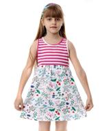 hileelang toddler little girl summer dress - sleeveless cotton flower shirt playwear jumper skirt sundress logo