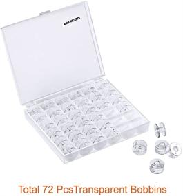 img 1 attached to Optimize Your Sewing Experience: PAXCOO 72 Pcs Sewing Machine Bobbins with Case for Brother Singer Janome