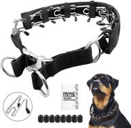 🐶 mayerzon prong dog training collar: effective steel chrome plated pinch collar with protector logo