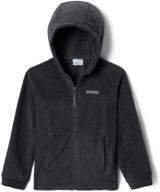 🧥 columbia steens fleece hoodie in spruce: boys' jackets & coats logo