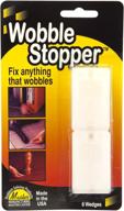 master manufacturing stopper 6 pack - stackable, interlocking plastic wedges, made in usa, white - fix all wobbling issues effortlessly logo