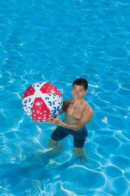 img 3 attached to 🏊 Fun in the Sun: Poolmaster American Stars Inflatable Pool & Beach Ball (24 Inch) - Red, White, and Blue