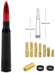 img 3 attached to Soomee Bullet Antenna - The Ultimate Replacement Accessory for Jeep Wrangler JK & JL 2007+ (Red)