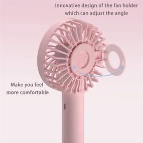 img 1 attached to 🌬️ BYXAS Handheld Portable Fan - Mini USB Cooling Fan with Adjustable Speed, Rechargeable Battery - Ideal for Indoor, Outdoor, Office, Traveling and Eyelash Styling (Brown)