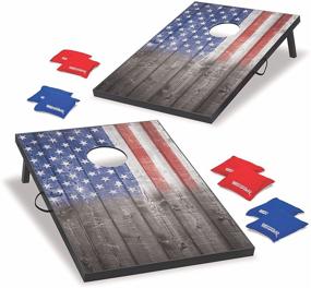 img 4 attached to Wild Sports Stipes Cornhole Distressed