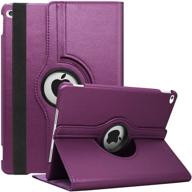 🔮 purple ipad 9.7 2018 2017 / ipad air 2 cover - 360 degree rotating stand protective case with auto sleep wake for 9.7 inch ipad (6th gen, 5th gen) / ipad air 2/ ipad air logo