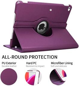 img 1 attached to 🔮 Purple iPad 9.7 2018 2017 / iPad Air 2 Cover - 360 Degree Rotating Stand Protective Case with Auto Sleep Wake for 9.7 inch iPad (6th Gen, 5th Gen) / iPad Air 2/ iPad Air