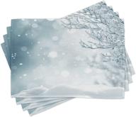 ambesonne christmas snowflakes illustration placemats логотип