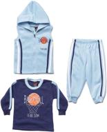 👕 at buzzer three fleece 53102 34 4t boys' clothing sets: ultimate comfort and style! logo