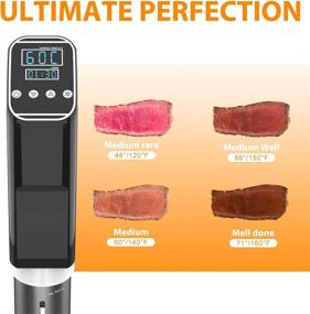 img 1 attached to 🔥 Sous Vide Cooker - Immersion Thermal Circulator | Temperature & Time Control | Vacuum Food Cooker - 1000 Watts Energy Saving Sous Vide Stick Machine (Black)