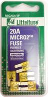 💡 littelfuse mic2020.vp micro2 yellow 32v 20 amp blade fuse 5-pack: reliable circuit protection at affordable price логотип