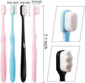 img 3 attached to Ultra Gentle, Extra Soft Toothbrush with Micro-Nano Bristles - Perfect for Fragile Teeth & Gum Care - Ideal for Kids & Adults