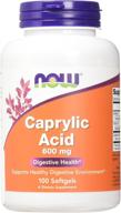 🥥 now foods caprylic acid: double pack of 100 sgels for effective wellness logo