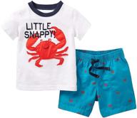 👕 boys' clothing sets: toddler anchor sleeve t shirt for a stylish look logo