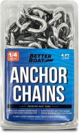 enhanced maritime stability: better boat stainless steel anchor chain with double shackle link ends - marine grade логотип