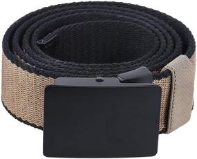 img 3 attached to Moonsix Canvas Military Flip Top Buckle Men's Accessories in Belts