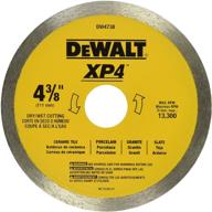 🔪 durable dewalt 4-3/8-inch tile blade: optimal for wet/dry cutting (dw4738) logo