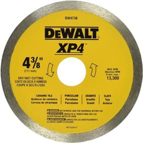 img 1 attached to 🔪 Durable DEWALT 4-3/8-Inch Tile Blade: Optimal for Wet/Dry Cutting (DW4738)