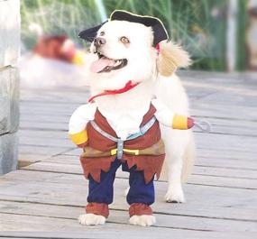 img 2 attached to 🏴 WORDERFUL Caribbean Style Pirate Costume for Dogs & Cats - Halloween Pet Clothes Cosplay (XS)