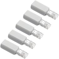 📞 landline telephone cord detangler - 360° rotating swivel adapter for anti-tangle phone cable - white (pack of 5) - ohcome telephone accessory logo