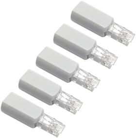 img 4 attached to 📞 Landline Telephone Cord Detangler - 360° Rotating Swivel Adapter for Anti-Tangle Phone Cable - White (Pack of 5) - ohCome Telephone Accessory