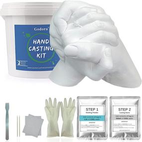 img 4 attached to 🤲 Godora Hand Casting Kit for Couples: Create Lasting Memories with Keepsake Hand Mold Kit for Holiday Activities, Weddings, Friends, and More!