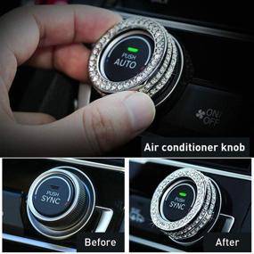 img 3 attached to 💎 Bling Bling Auto AC Conditioner Knob Ring Trim for 10TH Honda Civic & More – Upgrade and Glamorize Your Ride!