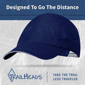 img 1 attached to TrailHeads Race Day Performance Running Hat: Lightweight, Quick-Dry Sport Cap for Men