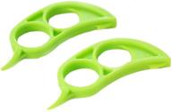 cjeslna set of 4 orange opener peeler slicer cutter plastic lemon citrus fruit skin remover tools logo