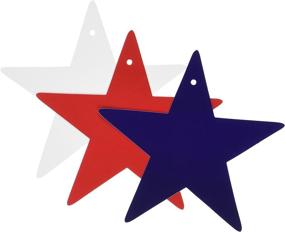 img 1 attached to Beistle 55835 Star Cutouts 10-Pack, 5 🎉 Inch - Vibrant Red, White, and Blue Party Decor