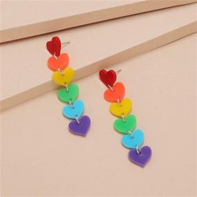 img 1 attached to ONLYJUMP Rainbow Earring Earrings Interlocking