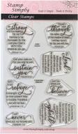 🙏 fear not encouraging words christian religious clear stamps - stamp simply, 4x6 inch sheet, set of 8 logo