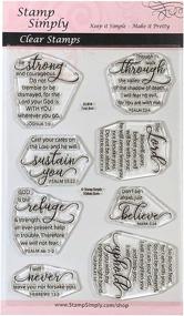 img 4 attached to 🙏 Fear Not Encouraging Words Christian Religious Clear Stamps - Stamp Simply, 4x6 Inch Sheet, Set of 8