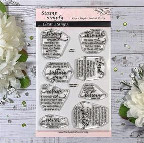 img 2 attached to 🙏 Fear Not Encouraging Words Christian Religious Clear Stamps - Stamp Simply, 4x6 Inch Sheet, Set of 8