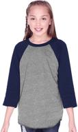 👚 kavio джерси с контрастными рукавами raglan для девочек: стильные топы, футболки и блузки. логотип