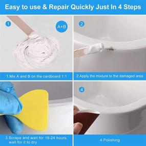 img 2 attached to 🛁 Tub, Tile, and Shower Repair Kit: Fix Cracked Bathtubs, Tiles, and Showers with this Fiberglass and Porcelain Repair Kit – White Toilet Ceramic Repair Included!