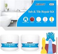 🛁 tub, tile, and shower repair kit: fix cracked bathtubs, tiles, and showers with this fiberglass and porcelain repair kit – white toilet ceramic repair included! logo