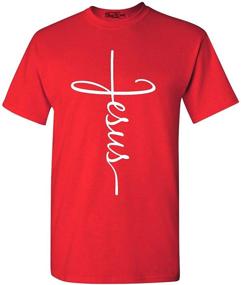 img 4 attached to Men's X-Large Shop4Ever Jesus Cross T-Shirt for Enhanced Visibility in Clothing