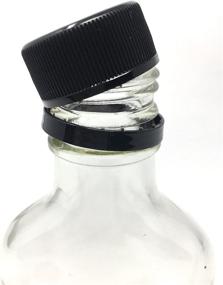 img 1 attached to 🍾 12-Pack of 100ml Glass Flask Liquor Bottles with Black Caps for Spirits and More