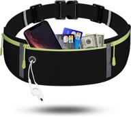 🏃 rdmodo running belt waist pack bag sports, waterproof bounce free pouch bag for iphone 11 xr xs 8 7 plus samsung galaxy note - phone holder included logo