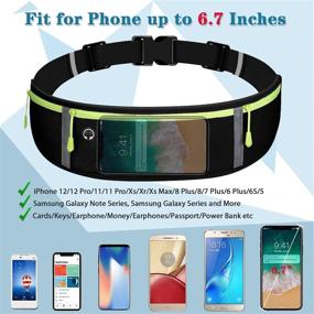 img 1 attached to 🏃 RDMODO Running Belt Waist Pack Bag Sports, Waterproof Bounce Free Pouch Bag for iPhone 11 Xr Xs 8 7 Plus Samsung Galaxy Note - Phone Holder Included